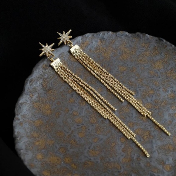 GP Star Tassels Stud Earrings - Picture 2 of 6